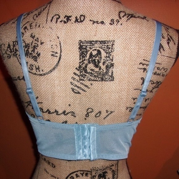 Youmita Blue Floral Embroidery Longline 34B Bra NWT - Picture 7 of 9